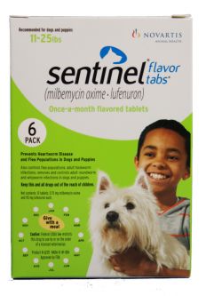 Sentinel Green 6 MONTH for Dogs and Puppies 11-25 lbs